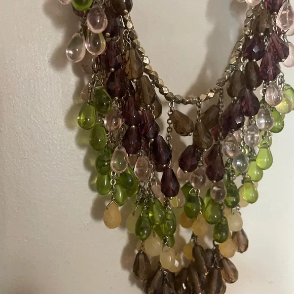 Anthropologie Multicolor Teardrop Necklace - Picture 2 of 5
